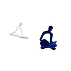 Fenteer Abstract Thinker Statue Desktop Figurine Minimalist Sculpture Resin Ornament Hollow Design Suitable for Living Room Office Bedroom Bookshelf