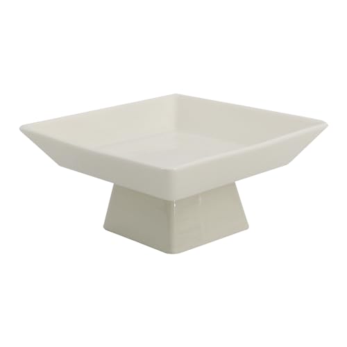 COLLECTIVE HOME - Ceramic Jewelry Tray, Decorative Geometric Jewelry Dish, Luxurious Trinket Tray with High Base, Birthday Mother's Day for Women (Square Matte) - color: Square Matte