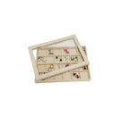 See-Through Transparent Top Lid for Beige Velvet Jewelry Organization Trays - color: Top Lid