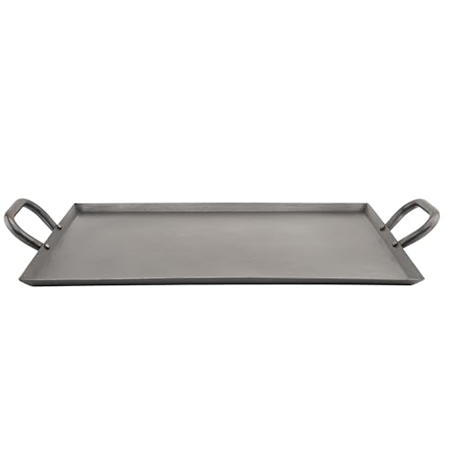 G.E.T. SSTPD-1612-ANT Heavy-Duty Metal Serving/Ottoman Tray with Handles, 16" x 12", Hammered Bronze - color: Antique Bronze, size: 16" x 12" x 0.5"