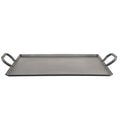 G.E.T. SSTPD-1612-ANT Heavy-Duty Metal Serving/Ottoman Tray with Handles, 16" x 12", Hammered Bronze - color: Antique Bronze, size: 16" x 12" x 0.5"