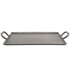 G.E.T. SSTPD-1612-ANT Heavy-Duty Metal Serving/Ottoman Tray with Handles, 16" x 12", Hammered Bronze - color: Antique Bronze, size: 16" x 12" x 0.5"