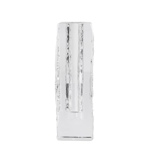 Glacier Series Crystal Vase 6.3-inch High, Modern Crystal Home Office Decor for Living Room Dining Table Centerpieces, Birthday and Wedding - size: Large