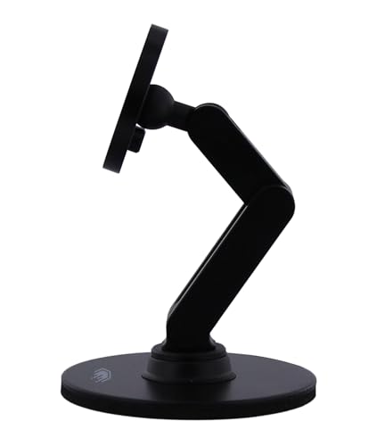 ClikDock Cell Phone Magnetic Wireless Charger Stand, 360° Spin, Aluminum Construction, Compatible with MagSafe Phones for iPhone & Andriod (Black) - color: Black