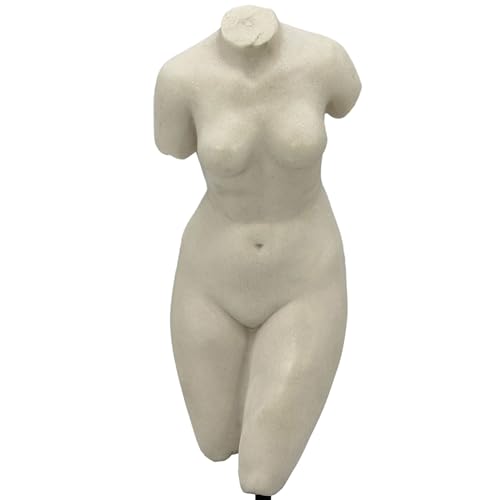 Galt International 13.5" Poly Marble Body Statue w/Black Pedestal Stand for Home Decor - Greek God Sculpture Mythology Stone-Like Marble-Feel Accent (Woman) - size: 15" Female