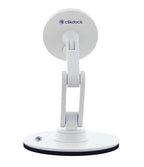 ClikDock Cell Phone Magnetic Wireless Charger Stand, 360° Spin, Aluminum Construction, Compatible with MagSafe Phones for iPhone & Andriod (White) - color: White