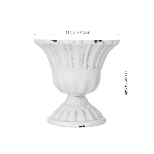 Amosfun Vintage Decorative Half Vase Flowerpot Prop for Home Office Cafe Oil Painting and DIY Drawing 4.64X4.56X2.08 Inches