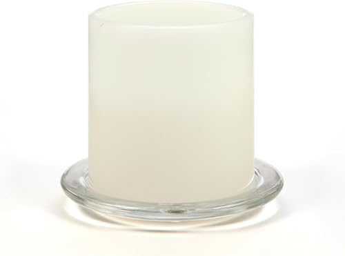 Hosley's Set of 24 Clear Glass Pillar Plates - 4 Inch Diameter. Ideal Gift for Weddings, Parties, Spa, Pillar Candle, Votive Candle Garden. Or as a Pedestal W1 - size: 24 Count
