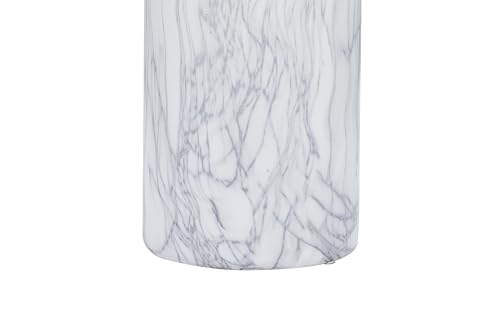 Deco 79 Ceramic Decorative Vase Faux Marble Centerpiece Vase, Flower Vase for Home Decoration 8" x 7" x 21", White - color: White, size: 8" x 7" x 21"