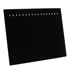 Genie Crafts 2 Pack Jewelry Display for Selling, Black Velvet Boutique Necklace Stands Boards with Hooks for Pop Up Shop (15 x 12 x 4.5 In)