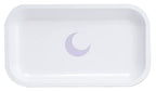 Brando Moon Medium Metal Jewelry Tray - Lightweight Makeup Tray - Curved Edges & Smooth Surface - 10.5 x 6.25” Decorative Tray for Bathroom, Home Décor, Perfume, Candle, Keys Tray