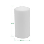 Stonebriar Unscented White Tall Pillar Candles, 65 Hour Burning Candle Pillars, Perfect for Decor, Weddings, Emergencies 3" X 6", 6 count - size: 3" x 6", style: Pack of 6