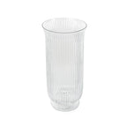 Deco 79 Glass Decorative Candle Holder Ribbed Candle Stand with Elevated Base, Candlestick Holder 6" x 6" x 13", Clear - size: 6" x 6" x 13"