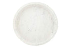 Creative Co-Op Minimalist Round Carved Marble Tray or Charcuterie Board, White, 12" - size: 12"