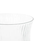 Deco 79 Glass Decorative Candle Holder Ribbed Candle Stand with Elevated Base, Candlestick Holder 6" x 6" x 13", Clear - size: 6" x 6" x 13"