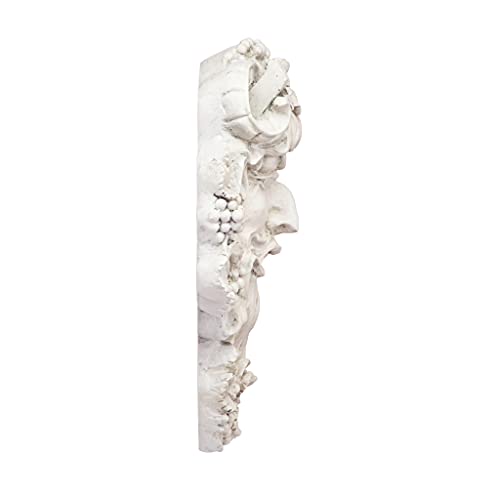 Design Toscano Bacchus, Grape Harvest Wine Greek Greenman Face Wall Sculpture, Medium, 12 inches tall, Cast Stone Resin, Antique Stone Finish - size: Medium, 12 Inch