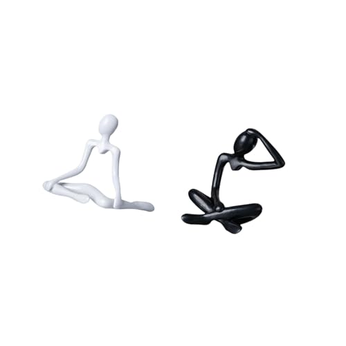Baoblaze Creative Abstract Thinker Sculpture Decorative Figurine Unique Modern Ornament for Entrance Bedroom Shelf Desk Housewarming Birthday Gift Collection