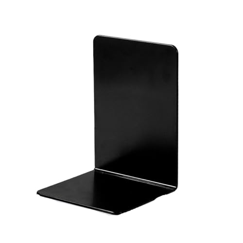 Book Ends 4pcs Book Holder L-Shaped Desk Display Simple Support Rack Magazine for Home Office(Black) - color: Black