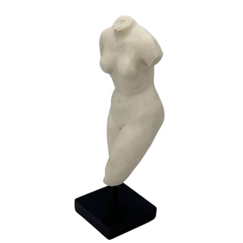 Galt International 13.5" Poly Marble Body Statue w/Black Pedestal Stand for Home Decor - Greek God Sculpture Mythology Stone-Like Marble-Feel Accent (Woman) - size: 15" Female