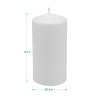 Stonebriar 3 Pack Tall 3 x 6 Inch 65 Hour Long Burning Unscented White Wax Pillar Candles - size: 3" x 6", style: Pack of 3