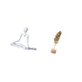 Fenteer Thinker Abstract Sculpture Desktop Figurine Metal Leaf Statue Minimalist Home Decor Iron Wood Artistic Hollow Design Suitable for Living Room Office B