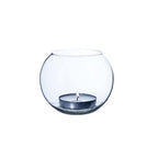 WGVi Clear Glass Tea Light Votive Candle Holder, Width 3", Height 2.5", Small Globe Bubble Bowl Round Vase, Tabletop Décor Container Terrarium, 1 Piece