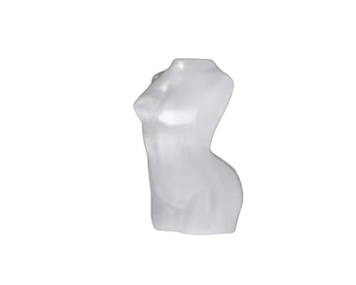 Natural Selenite Crystal Female Model Figurine Hand Carved Body Sculpture Statue Gemstone Small Figurine Reiki 3 Inch Home Office Decor Ornaments 100-150 Grams - color: Selenite