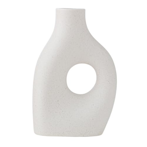 Abstract Vase Ceramic Geometric Flower Vase Modern Bunch Storage Desktop Plant Pot Holder Planter for Side Table Living Room, Style A