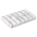 Luxury Marble Soap Dish Tray,Rectangle Stone Marble Soap Tray,Self Draining Soap Holder for Bathroom, Kitchen (Carrara White) - color: Carrara White