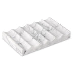 Luxury Marble Soap Dish Tray,Rectangle Stone Marble Soap Tray,Self Draining Soap Holder for Bathroom, Kitchen (Carrara White) - color: Carrara White
