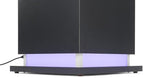 Displays2go Pedestal Display Case with Ambient LED Lighting and Clear Acrylic Top (PEDLEDBK2)