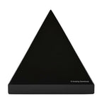 Amazing Gemstone Black Agate Pyramid Crystal Healing Stones - 2" Great Pyramid Figurine of Natural Stone Pyramid for Meditation, Reiki, Chakra Balancing and Crystal Pyramids Grid - color: Black Agate
