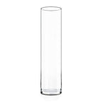 CYS Excel Clear Glass Cylinder Vase (H:20" D:4") | Multiple Size Choices Glass Flower Vase Centerpieces | Hurricane Floating Candle Holder Vase - size: H-20" D-4"