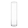 CYS Excel Clear Glass Cylinder Vase (H:20" D:4") | Multiple Size Choices Glass Flower Vase Centerpieces | Hurricane Floating Candle Holder Vase - size: H-20" D-4"