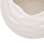 Yosoo Ceramic Candle Holder, Nordic Minimalist Scented Tea Light Holder with Hand Cast Texture for Living Room Dining Table Bedroom Decor (White)