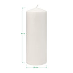 Stonebriar Unscented White Tall Pillar Candles, 80 Hour Burning Candle Pillars, Perfect for Decor, Weddings, Emergencies 3" X 8", 6 count - size: 3" x 8", style: Pack of 6