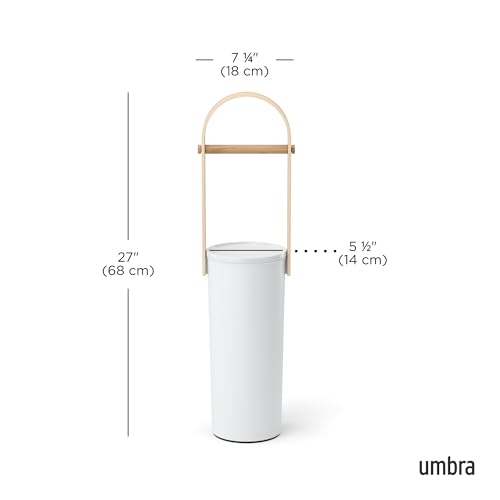 Umbra Bellwood Toilet Paper Stand Holder with Reserve Storage Compartment for 3 Rolls