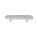 Bloomingville Marble Footed Serving Pedestal, White
