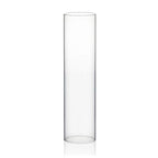 WGVI Hurricane Candle Holder Sleeve, Wide 2.5", Height 10", Clear Glass Cylinder Candleholder, Chimney Tube, Open Ended Candle Shade, 1 Piece - size: 2.5"x10"H