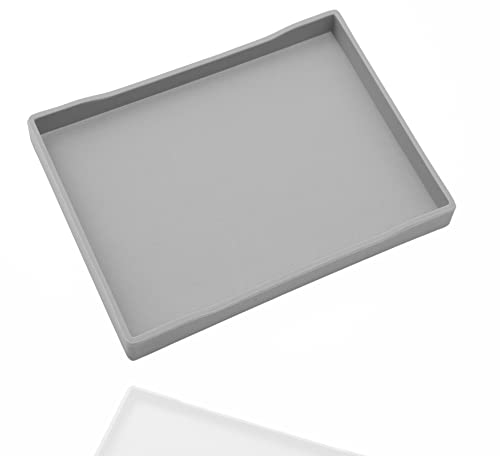 Gray Small Serving Tray (9.5 x 7 inch), Countertop Organizer for Bathtub Bathroom Vanity Items, Serving Accessory, Coffee, Drinks, Tea, Party, Spa, Perfume and Display Use. - color: Gray-1 Tray, size: 9.5" x 7" x 0.8"