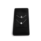Oirlv Premium Black Microfiber Jewelry Display Tray Jewelry Display Stand for Selling Single Necklace Display Tray Necklace Holder(TT07003) - size: Necklace tray