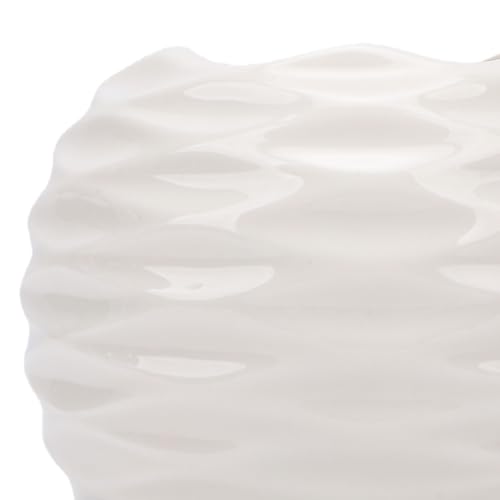 Generic Scented Candle Holder, Ceramic Nordic Minimalist Hand Cast Texture, with Heat Proof Premium Material, for Living Room Dining Table Bedroom Decor (White)