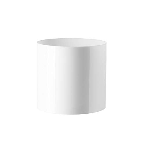 Royal Imports Flower Acrylic Vases Cylinders - Decorative Centerpiece Display for Home or Wedding - Non Breakable Plastic, 4" - White - size: 4"x4"