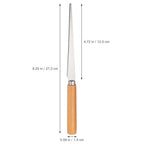 WRITWAA 2Pcs Fettling Knife Set for Pottery Clay Sculpting with Wooden Handle Stainless Steel Carving Tools for Ceramic and Woodworking Art Projects 8.26In