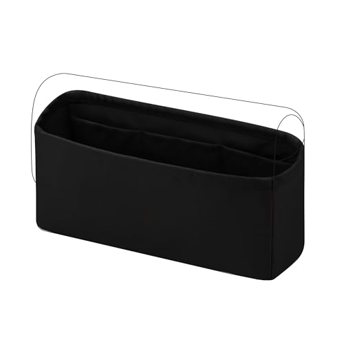 DGAZ Purse Organizer Insert，Silk Bag Organizer，Luxury Handbag & Tote Shaper Fits Chanel CF Bags - color: Black, size: Jumbo 30