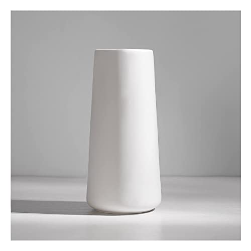 Ceramic Vases - Nordic Minimalism Style Decoration, Elegant Vase for Mantel, Table, Living Room Decoration, White Modern Geometric Decorative Flowers Vases for Home Decor - color: Color a, size: Medium