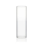 WGVI Hurricane Candle Holder Sleeve, Wide 2.5", Height 8", Clear Glass Cylinder Candleholder, Chimney Tube, Open Ended Candle Shade, 1 Piece - size: 2.5"x8"H