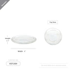 WGV Tea Light Votive Candle Holder Plate 4" W, Clear Flat Plate Glass, Small Home Accent Decor, 1 Pc - color: Clear-flat-4"