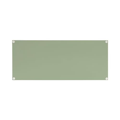 Kate and Laurel Halsey Rectangle Decorative Narrow Tray with Gold Metal Handles; 24 x 10; Green and Gold; Modern Glam Slim Serving Tray with Handles for Living Room Decor