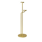 Smtyle Gold Standing Candelabra, Dual-Tier Sculptural Metal Floor Candle Holders for Wedding, Home Decor, Holiday, and Birthday Party